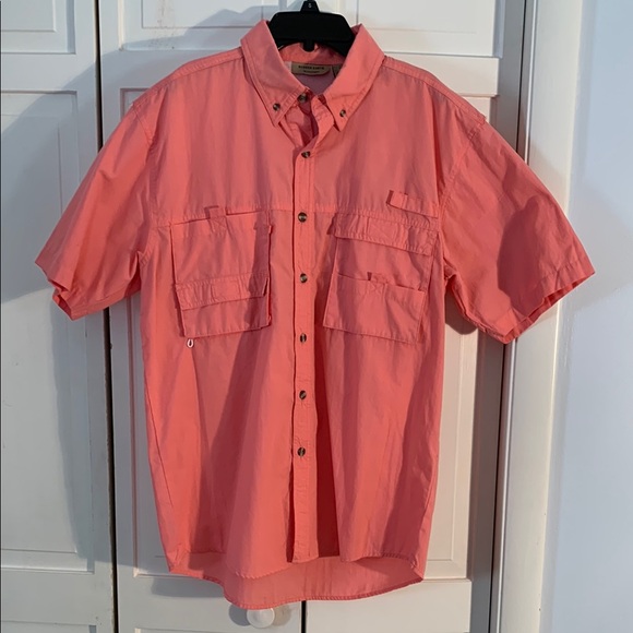 Rugged Earth Outfitters Coral Casual Button Down Short Sleeve Shirt - Picture 2 of 6